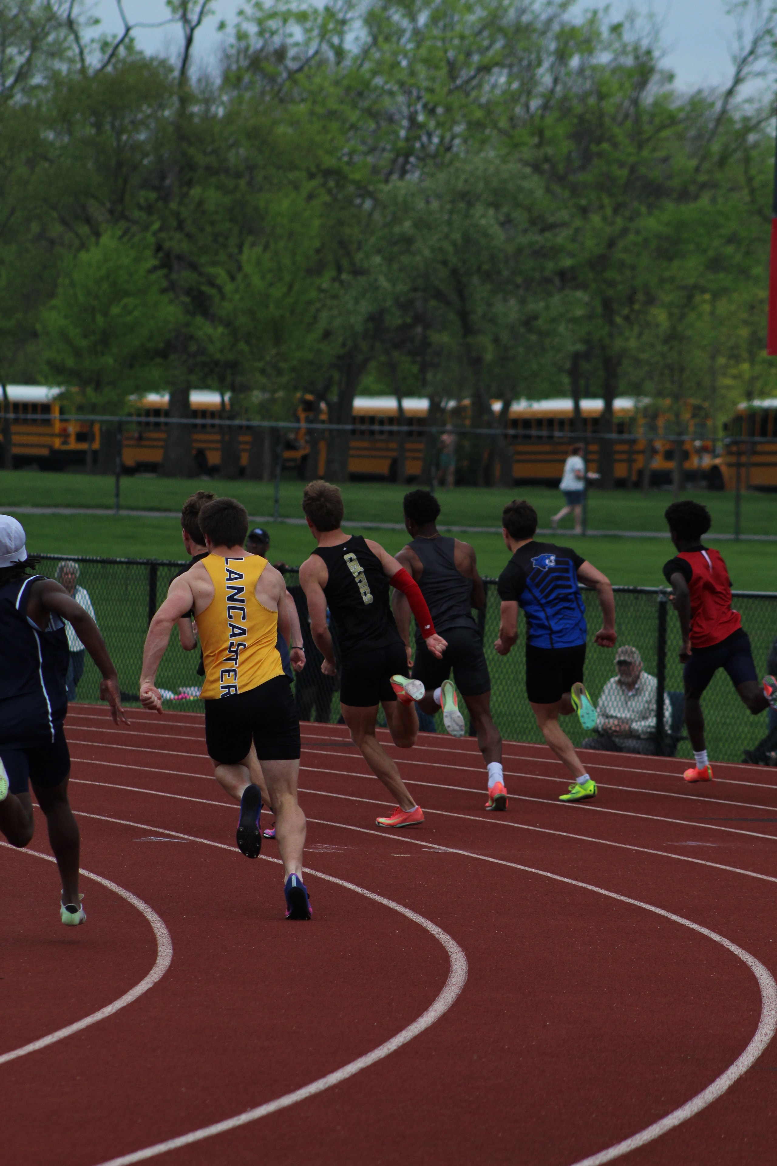 Runners competing on the track