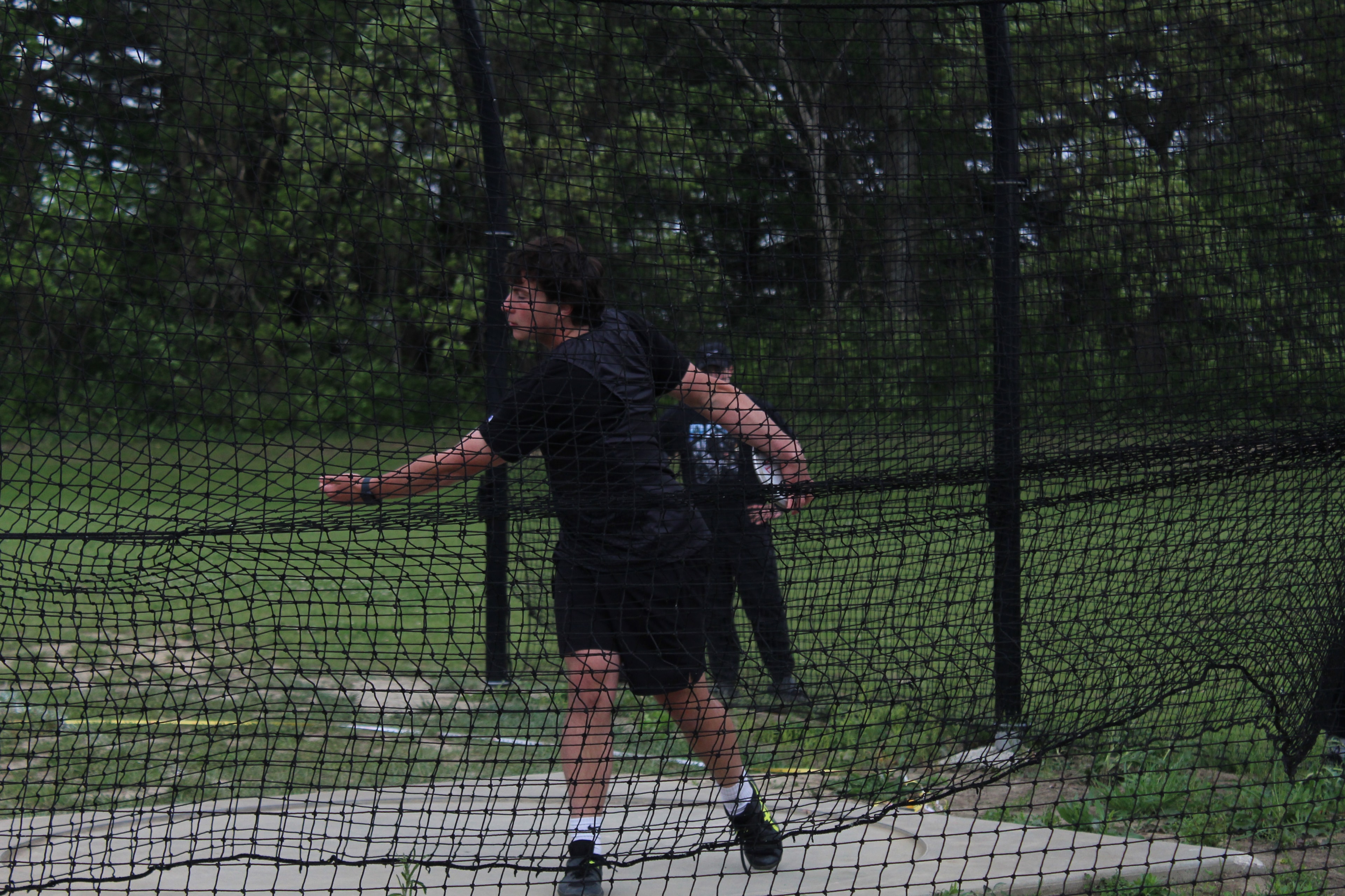 Irish athlete throwing discus