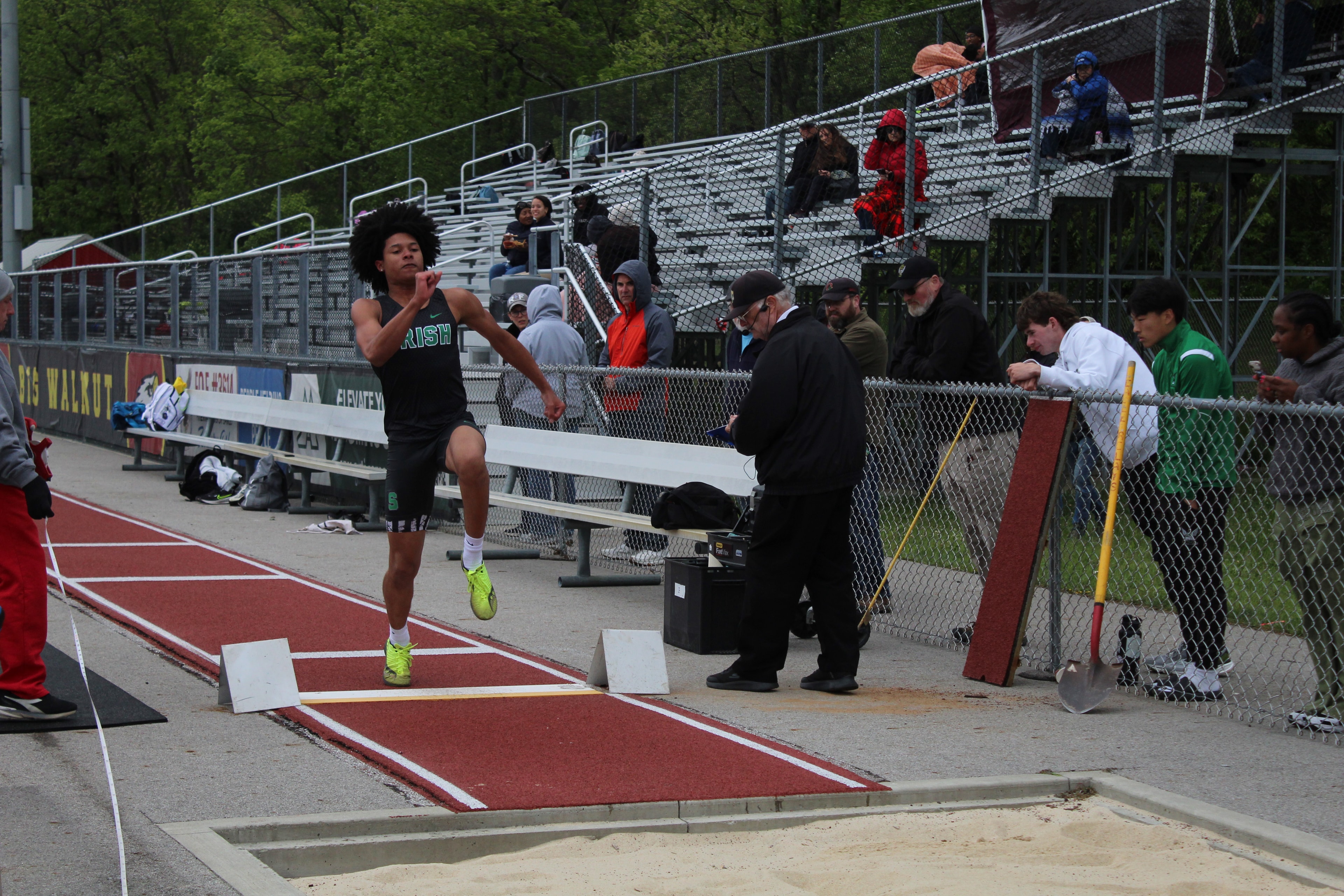 Irish athlete competing in long jump