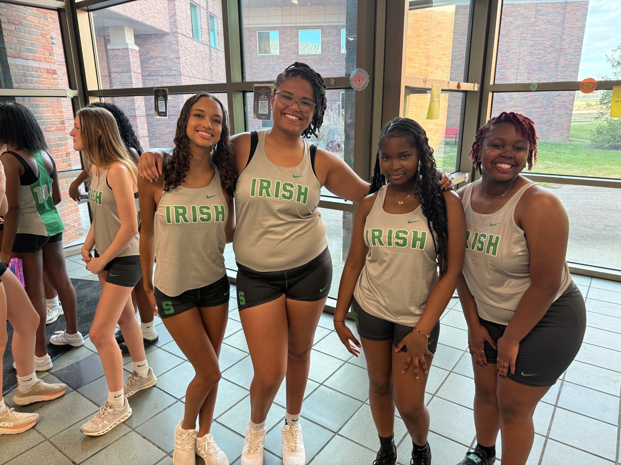 Irish girls athletes smiling